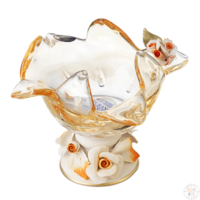 Конфетница White Cristal "Янтарь"